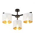 Emibig Emibig Gentofte zwart en witte plafondlamp met 3 metalen kappen E27 - Perfecte verlichting voor elke ruimte