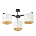 Emibig Emibig Gentofte lámpara de techo negra y blanca con 3 pantallas de metal E27 - Iluminación elegante para cualquier habitación