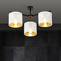 Emibig Emibig Gentofte lámpara de techo negra y blanca con 3 pantallas de metal E27 - Iluminación elegante para cualquier habitación