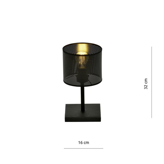 Emibig Emibig Gentofte tafellamp zwart met E27 lamp - Perfect voor sfeervolle verlichting in elke ruimte