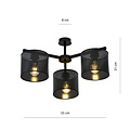 Emibig Emibig Lámpara de techo negra Gentofte con 3 pantallas de metal E27 - Iluminación ideal para cualquier espacio