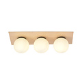 Emibig Emibig Slagelse triple scandinavische plafondlamp goud messing met opaal glazen bollen E14 - Perfecte verlichting voor elke ruimte