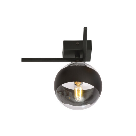 Emibig Emibig Roskilde kleine designlamp voor plafond met gestreepte glazen bol E14 - Perfecte sfeer voor elke ruimte