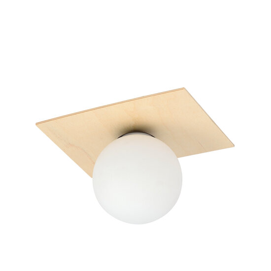 Emibig Emibig Lampe de plafond scandinave Slagelse en laiton doré avec boule en verre opale E14 - Idéale pour une décoration moderne