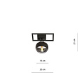 Emibig Emibig Roskilde kleine design plafondlamp zwart met streep glas bol E14 - Perfect voor een stijlvolle inrichting