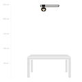 Emibig Emibig Roskilde lange design plafondlamp zwart met gestreept glas bol E14 - Perfecte verlichting voor elke ruimte