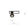 Emibig Emibig Roskilde ceiling fixture black with striped glass ball E14 - Perfect lighting for any space