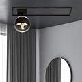 Emibig Emibig Roskilde large design ceiling lamp black with striped glass ball E14 - Ideal for modern interiors