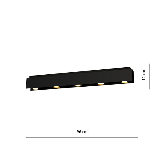 Emibig Emibig Silkeborg maxi long plafonnier 5x GU10 - Éclairage idéal pour chaque espace