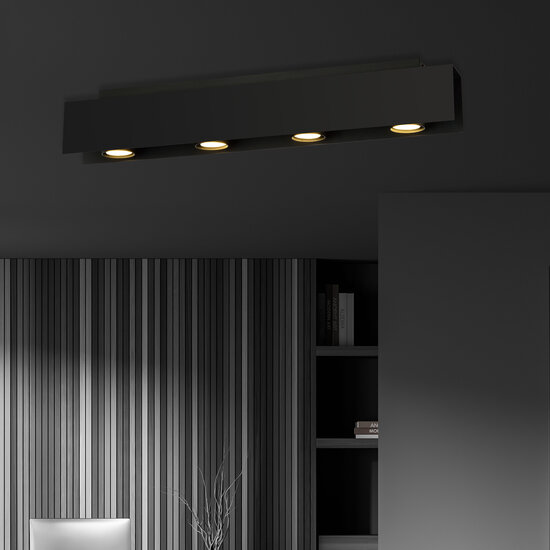 Emibig Emibig Silkeborg foco de techo multi 4x GU10 negro - Iluminación perfecta para interiores modernos