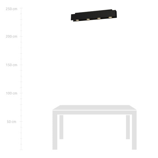 Emibig Emibig Silkeborg foco de techo multi 4x GU10 negro - Iluminación perfecta para interiores modernos