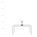 Emibig Emibig Kolding lámpara de mesa negra con bombillas de vidrio blanco E14 - Ideal para crear una atmósfera elegante