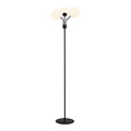 Emibig Emibig Kolding lampe sur pied noire avec ampoules en verre dépoli E14 - Idéale pour une ambiance chaleureuse dans votre maison