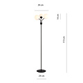 Emibig Emibig Kolding zwarte vloerlamp met melkglas bollen E14 - Perfect voor sfeervolle verlichting in elke ruimte