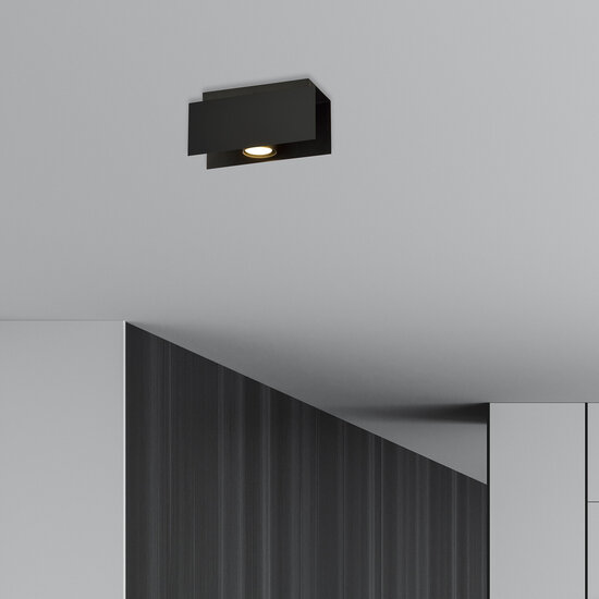 Emibig Emibig Foco de techo rectangular negro Silkeborg 1x GU10 - Ideal para interiores modernos