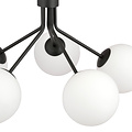 Emibig Emibig Kolding black 5 lamp hanging lamp white glass balls E14 - Ideal lighting for any space