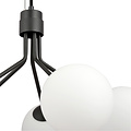 Emibig Emibig Kolding negra 5 lámparas colgantes bolas de vidrio blanco E14 - Iluminación ideal para cualquier espacio