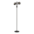 Emibig Emibig Kolding zwart gestreepte vloerlamp zwart met glazen bollen E14 - Perfect voor een stijlvolle sfeer in uw interieur