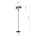 Emibig Emibig Kolding lámpara de pie negra a rayas negras con bolas de vidrio E14 - Ideal para añadir un toque elegante a tu decoración interior