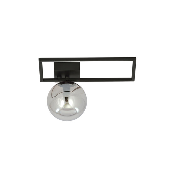 Emibig Emibig Horsens Deckenleuchte schwarz mit begaster Glaskugel E14 - Ideal für stilvolle Beleuchtung