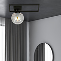 Emibig Emibig Horsens Deckenleuchte schwarz mit begaster Glaskugel E14 - Ideal für stilvolle Beleuchtung