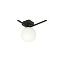 Emibig Emibig Lámpara de diseño pequeña Herning para techo con bola de vidrio blanco E14 - Ideal para crear un ambiente acogedor en cualquier habitación