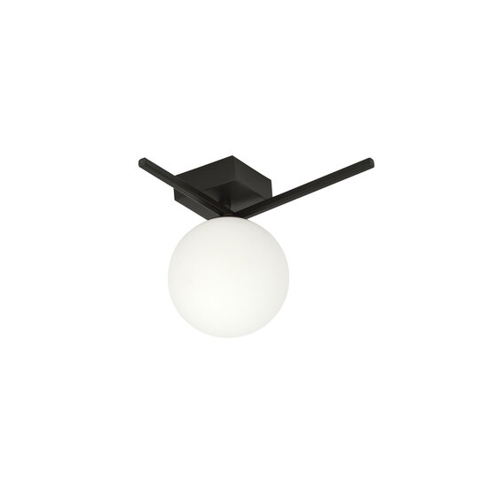 Emibig Emibig Lámpara de diseño pequeña Herning para techo con bola de vidrio blanco E14 - Ideal para crear un ambiente acogedor en cualquier habitación