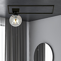 Emibig Emibig Horsens Design Deckenleuchte schwarz mit weißer Opalglaskugel E14 - Ideale Beleuchtung für moderne Innenräume