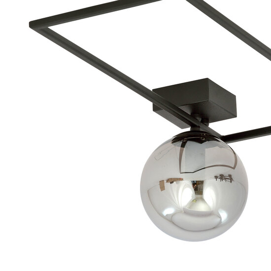 Emibig Emibig Horsens Design Deckenleuchte schwarz mit weißer Opalglaskugel E14 - Ideale Beleuchtung für moderne Innenräume