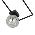 Emibig Emibig Lampe de plafond design Horsens noire avec boule en verre opale blanche E14 - Éclairage idéal pour les intérieurs modernes