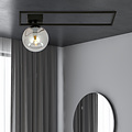 Emibig Emibig Große Design-Deckenleuchte Horsens in Schwarz mit Rauchglaskolben E14 - Ideal für eine stilvolle Atmosphäre