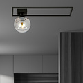 Emibig Emibig Horsens large design ceiling lamp black with smoked glass bulb E14 - Ideal for creating a stylish atmosphere