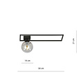 Emibig Emibig Horsens grande lampe de plafond design noire avec ampoule en verre fumé E14 - Parfaite pour créer une atmosphère élégante