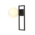 Emibig Emibig Herning plafondarmatuur zwart met witte glazen bol E14 - Perfecte verlichting voor elke ruimte