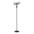 Emibig Emibig Lampe sur pied Kolding noire avec boules en verre fumé E14 - Ambiance parfaite pour tout intérieur