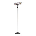 Emibig Emibig Lampe sur pied Kolding noire avec boules en verre fumé E14 - Ambiance parfaite pour tout intérieur