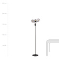 Emibig Emibig Kolding floor lamp black with fumed glass balls E14 - Perfect ambiance for any interior