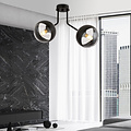 Emibig Emibig Kolding black striped ceiling lamp with 2 glass bulbs for E14 lamp - Stylish lighting for any room