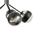 Emibig Emibig Kolding lámpara colgante de 5 bombillas de vidrio rayadas negras E14 - Iluminación ideal para tu salón