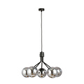 Emibig Emibig Kolding 5 lamp hanglamp gerookte bollen E14 - Perfect voor moderne interieurs