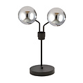 Emibig Emibig Lámpara de mesa Kolding negra con bolas de vidrio ahumado E14 - Iluminación elegante para cualquier interior