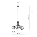 Emibig Emibig Kolding 4 lamps hanglamp gerookte bollen voor E14 lamp - Stijlvolle verlichting voor elk interieur