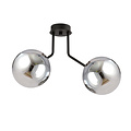 Emibig Emibig Lámpara de techo Kolding con 2 bombillas ahumadas para lámpara E14 - Solución de iluminación ideal para interiores modernos