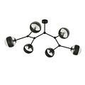 Emibig Emibig Viborg speciale takvormige hanglamp met 6 gestreepte bollen E14 - Perfect voor sfeervolle verlichting in elke ruimte