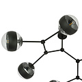 Emibig Emibig Viborg speciale takvormige hanglamp met 6 gestreepte bollen E14 - Perfect voor sfeervolle verlichting in elke ruimte
