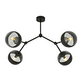Emibig Emibig Lámpara colgante especial Viborg con 4 ramas y bombillas a rayas E14 - Ideal para crear un ambiente acogedor en tus espacios