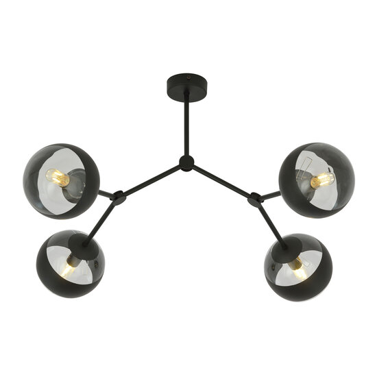 Emibig Emibig Viborg special hanging lamp with 4 branches and striped bulbs E14 - Ideal for creating a cozy atmosphere in your living spaces