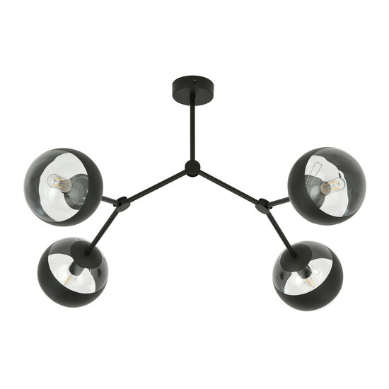Emibig Emibig Viborg Spezial-Hängelampe mit 4 Zweigen und gestreiften Glühbirnen E14 - Ideal für eine gemütliche Atmosphäre in Ihren Wohnräumen