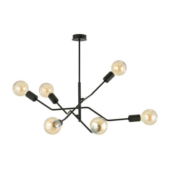 Emibig Emibig Vejle impressive pendant lamp 6x E27 completely black - Perfect for modern interiors