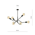 Emibig Emibig Vejle impressive pendant lamp 6x E27 completely black - Perfect for modern interiors